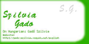 szilvia gado business card