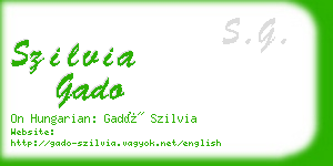szilvia gado business card